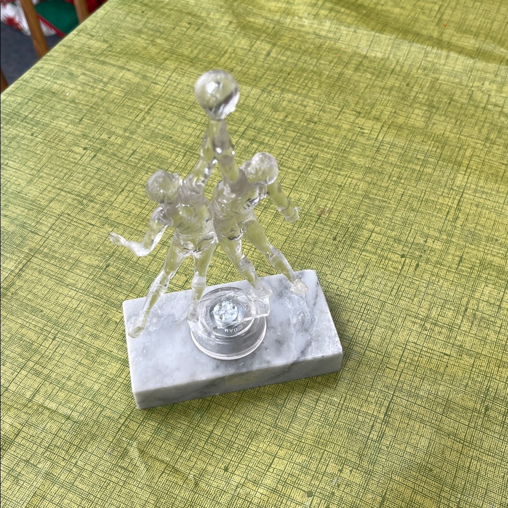 Clear Acrylic Basketball Player Sculpture - Picture 2 of 2